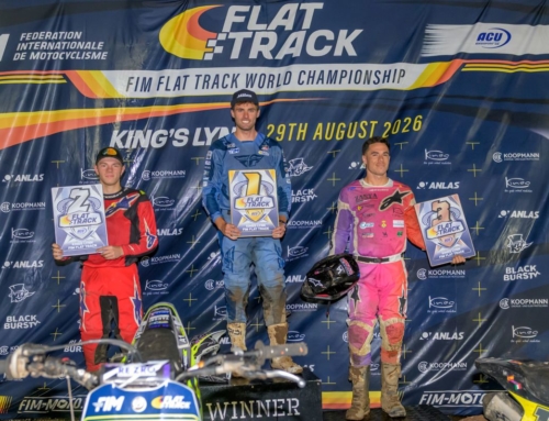 Home rule for Bell as FIM Flat Track World Championship braves torrential rain in Great Britain